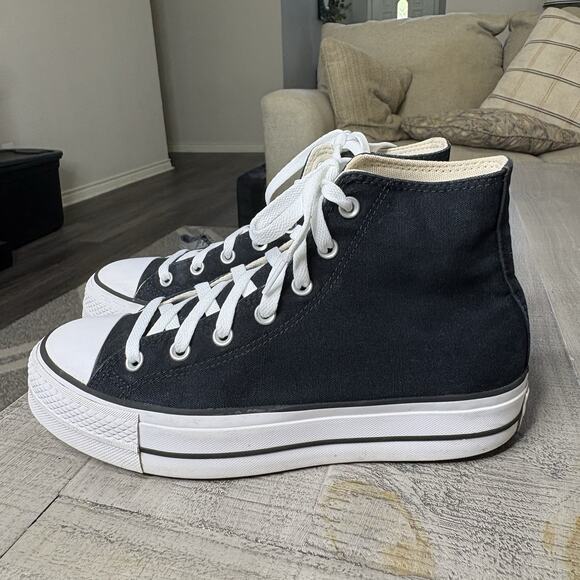 Converse Chuck Taylor Women’s High All Star Lift Platform Sneakers Black Size 10 - Picture 2 of 10